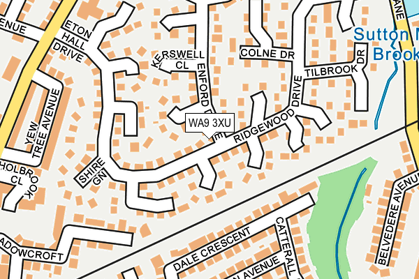 WA9 3XU map - OS OpenMap – Local (Ordnance Survey)