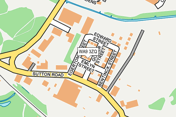 WA9 3ZQ map - OS OpenMap – Local (Ordnance Survey)