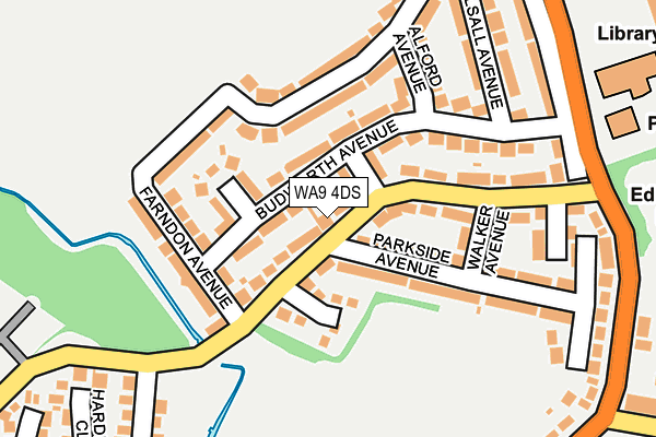 WA9 4DS map - OS OpenMap – Local (Ordnance Survey)