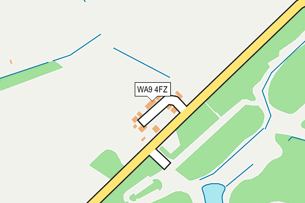 WA9 4FZ map - OS OpenMap – Local (Ordnance Survey)