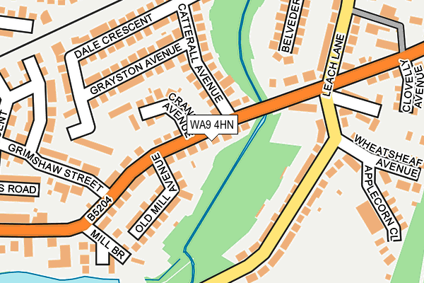 WA9 4HN map - OS OpenMap – Local (Ordnance Survey)