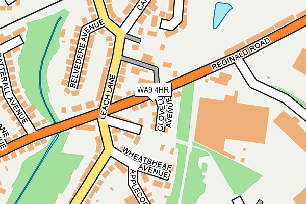 WA9 4HR map - OS OpenMap – Local (Ordnance Survey)