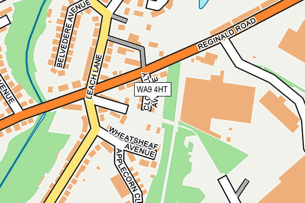WA9 4HT map - OS OpenMap – Local (Ordnance Survey)