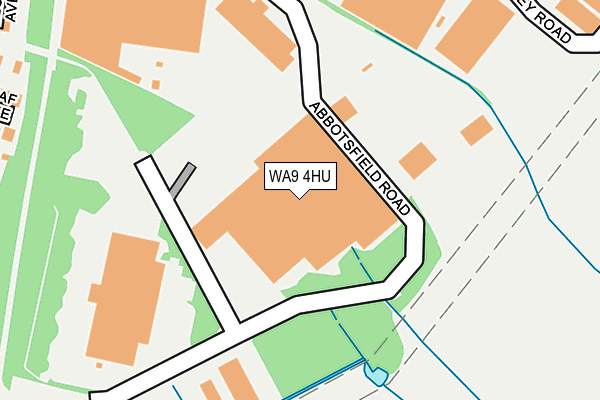 WA9 4HU map - OS OpenMap – Local (Ordnance Survey)