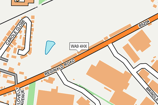 WA9 4HX map - OS OpenMap – Local (Ordnance Survey)