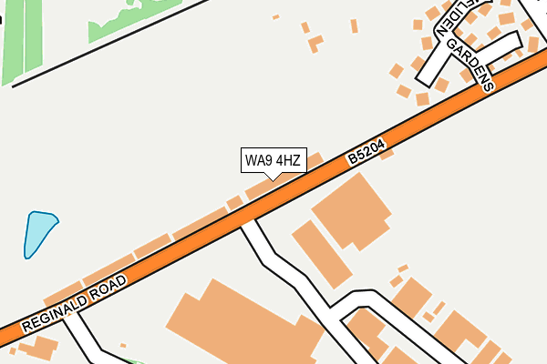 WA9 4HZ map - OS OpenMap – Local (Ordnance Survey)