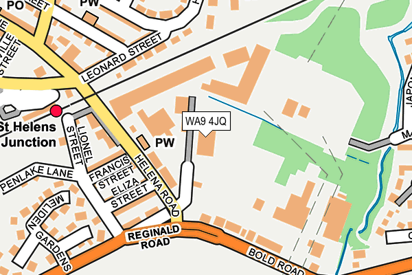 WA9 4JQ map - OS OpenMap – Local (Ordnance Survey)