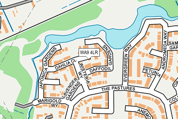 WA9 4LR map - OS OpenMap – Local (Ordnance Survey)