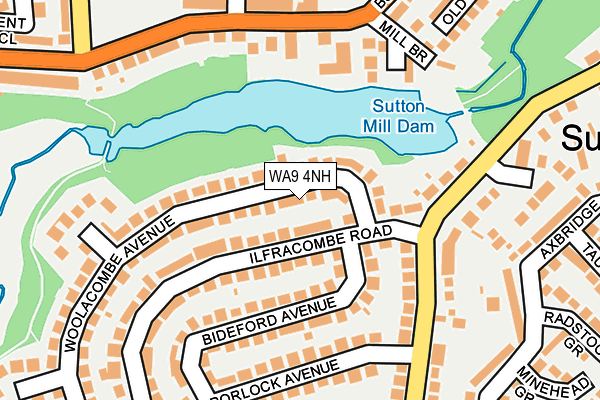 WA9 4NH map - OS OpenMap – Local (Ordnance Survey)