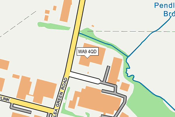 WA9 4QD map - OS OpenMap – Local (Ordnance Survey)