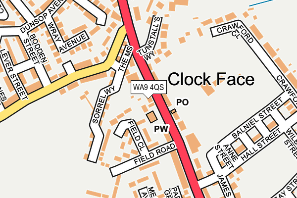 Map of THE CLOCK FACE PROPERTY LIMITED at local scale
