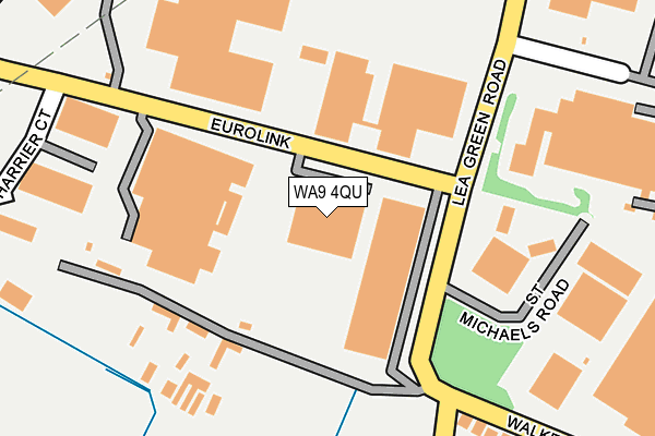 WA9 4QU map - OS OpenMap – Local (Ordnance Survey)