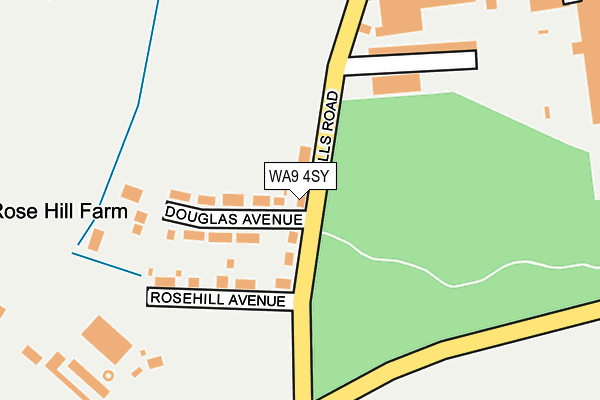 WA9 4SY map - OS OpenMap – Local (Ordnance Survey)