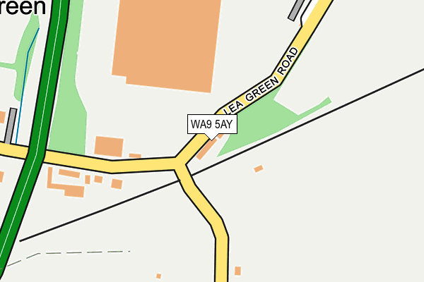 WA9 5AY map - OS OpenMap – Local (Ordnance Survey)