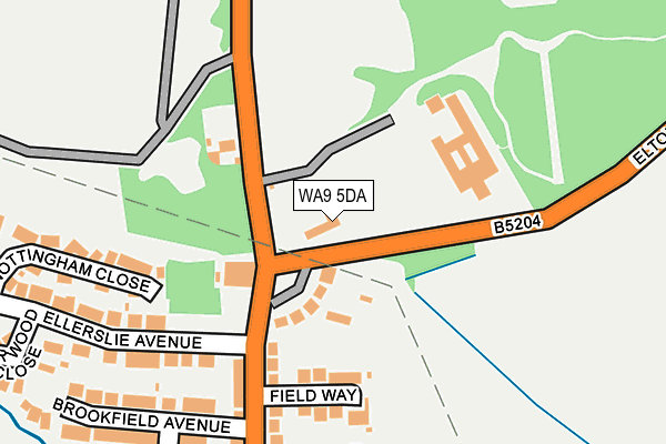 WA9 5DA map - OS OpenMap – Local (Ordnance Survey)