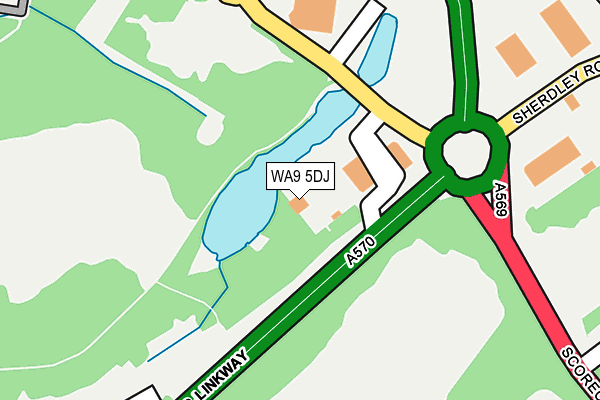 WA9 5DJ map - OS OpenMap – Local (Ordnance Survey)