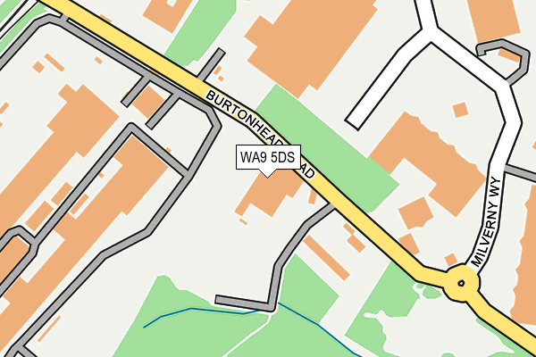 WA9 5DS map - OS OpenMap – Local (Ordnance Survey)