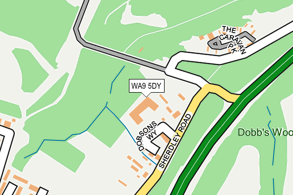 WA9 5DY map - OS OpenMap – Local (Ordnance Survey)