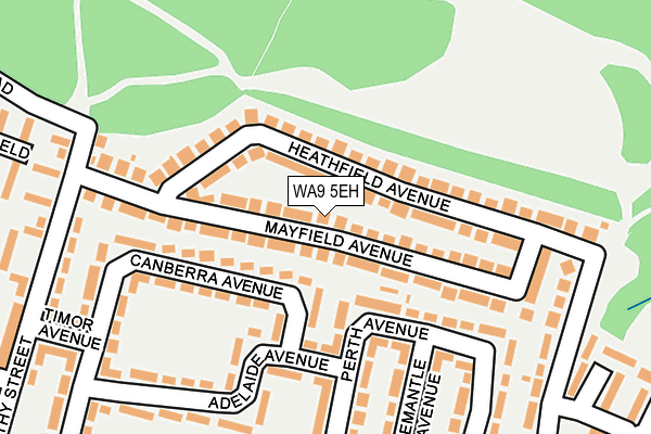 WA9 5EH map - OS OpenMap – Local (Ordnance Survey)