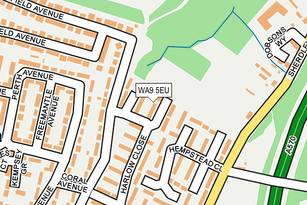 WA9 5EU map - OS OpenMap – Local (Ordnance Survey)