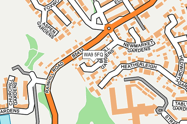 WA9 5FQ map - OS OpenMap – Local (Ordnance Survey)