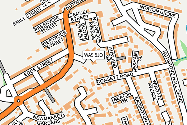 WA9 5JQ map - OS OpenMap – Local (Ordnance Survey)