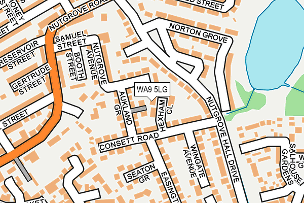 WA9 5LG map - OS OpenMap – Local (Ordnance Survey)