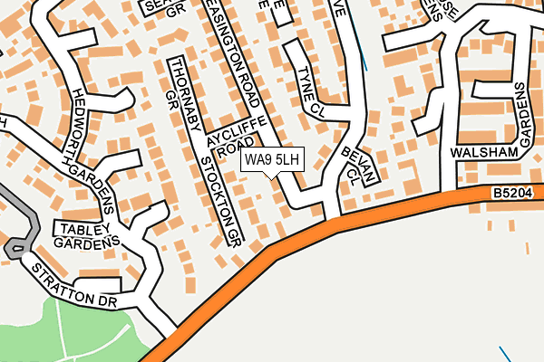 WA9 5LH map - OS OpenMap – Local (Ordnance Survey)