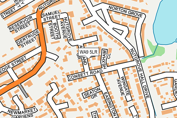 WA9 5LR map - OS OpenMap – Local (Ordnance Survey)