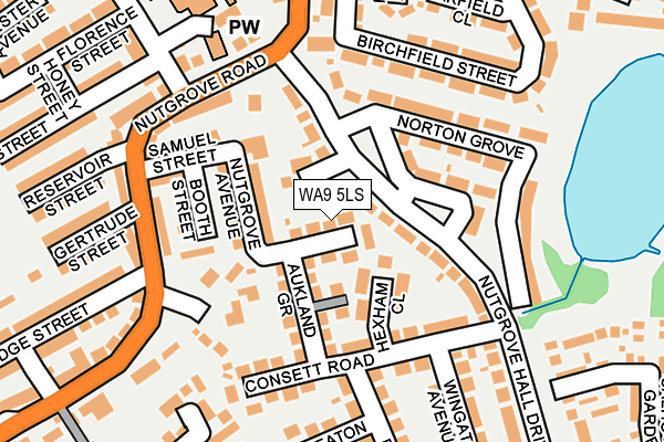 WA9 5LS map - OS OpenMap – Local (Ordnance Survey)