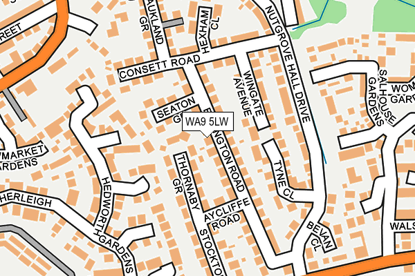 WA9 5LW map - OS OpenMap – Local (Ordnance Survey)