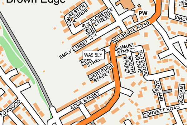 WA9 5LY map - OS OpenMap – Local (Ordnance Survey)