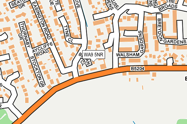 WA9 5NR map - OS OpenMap – Local (Ordnance Survey)
