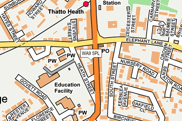 Map of ST. HELENS ACADEMY OF BEAUTY LTD at local scale