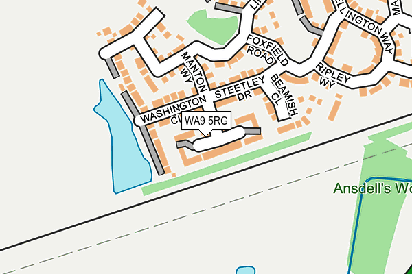WA9 5RG map - OS OpenMap – Local (Ordnance Survey)