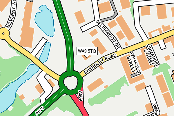 WA9 5TQ map - OS OpenMap – Local (Ordnance Survey)