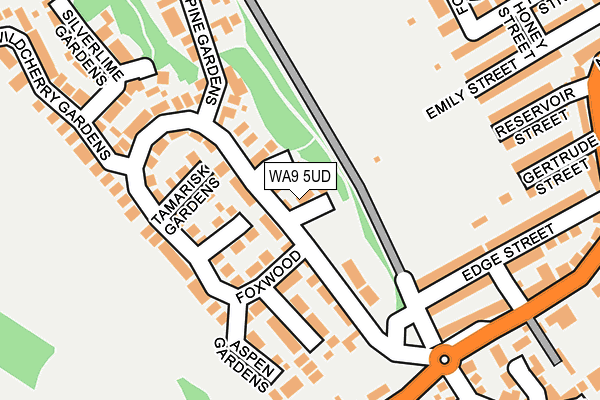 WA9 5UD map - OS OpenMap – Local (Ordnance Survey)