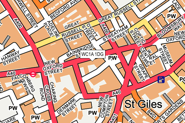 WC1A 1DG map - OS OpenMap – Local (Ordnance Survey)