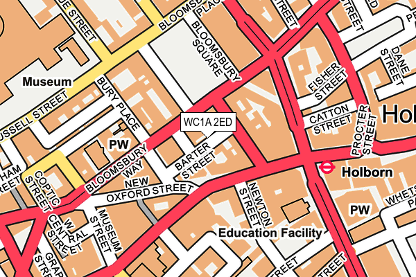 WC1A 2ED map - OS OpenMap – Local (Ordnance Survey)