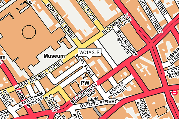 WC1A 2JR map - OS OpenMap – Local (Ordnance Survey)