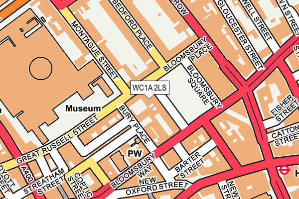 WC1A 2LS map - OS OpenMap – Local (Ordnance Survey)