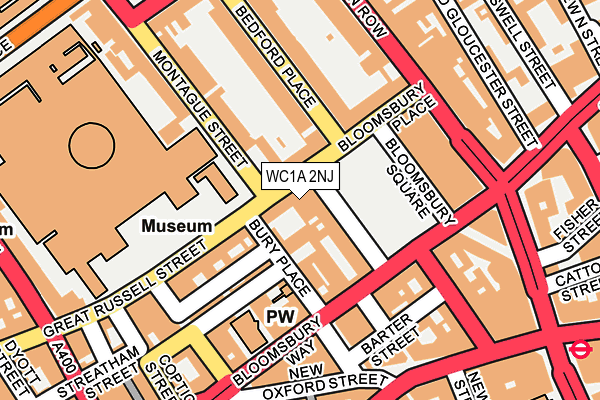 WC1A 2NJ map - OS OpenMap – Local (Ordnance Survey)