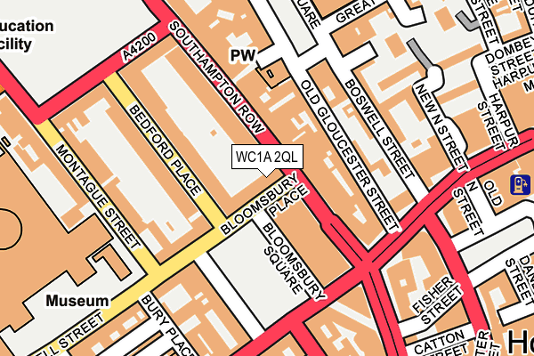 WC1A 2QL map - OS OpenMap – Local (Ordnance Survey)