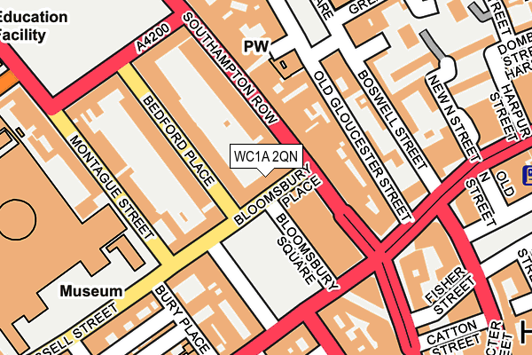 WC1A 2QN map - OS OpenMap – Local (Ordnance Survey)