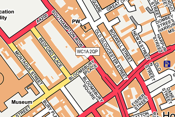 WC1A 2QP map - OS OpenMap – Local (Ordnance Survey)