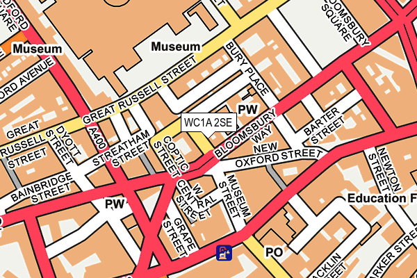 WC1A 2SE map - OS OpenMap – Local (Ordnance Survey)