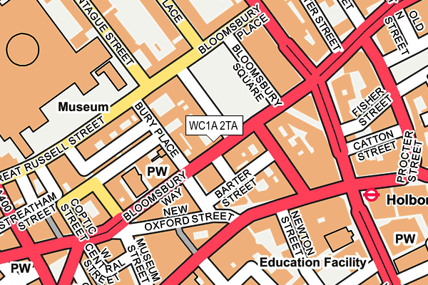 WC1A 2TA map - OS OpenMap – Local (Ordnance Survey)