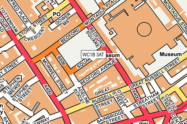 WC1B 3AT map - OS OpenMap – Local (Ordnance Survey)