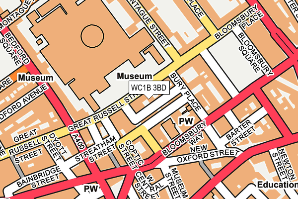 WC1B 3BD map - OS OpenMap – Local (Ordnance Survey)