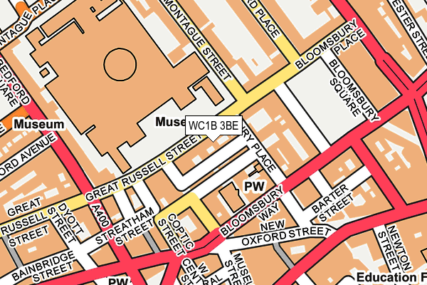 WC1B 3BE map - OS OpenMap – Local (Ordnance Survey)